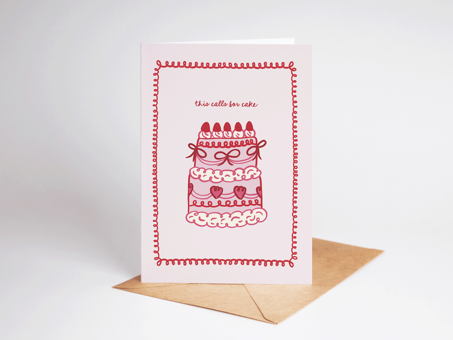 This Calls for Cake Coquette Greeting Card