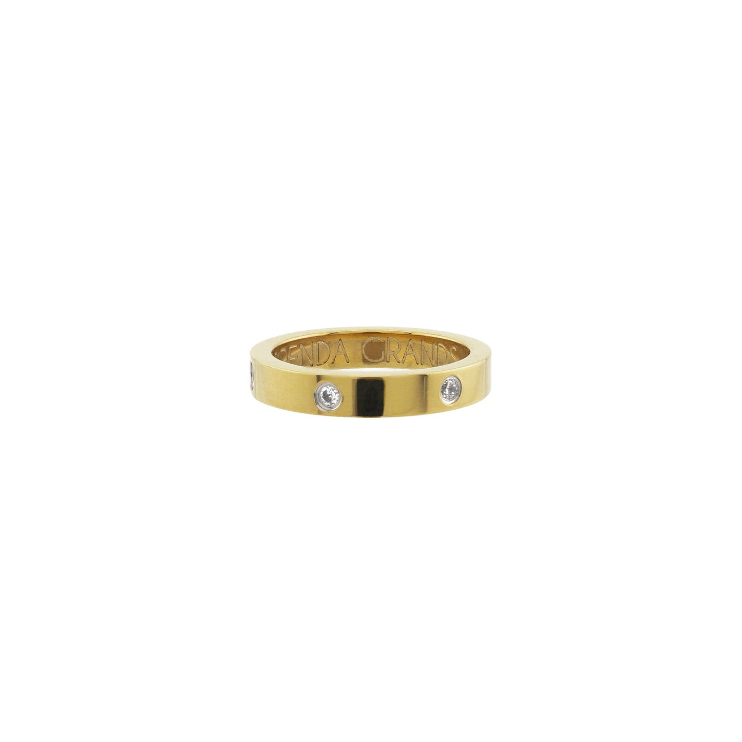 Waterproof Gold Diamond Ring Band
