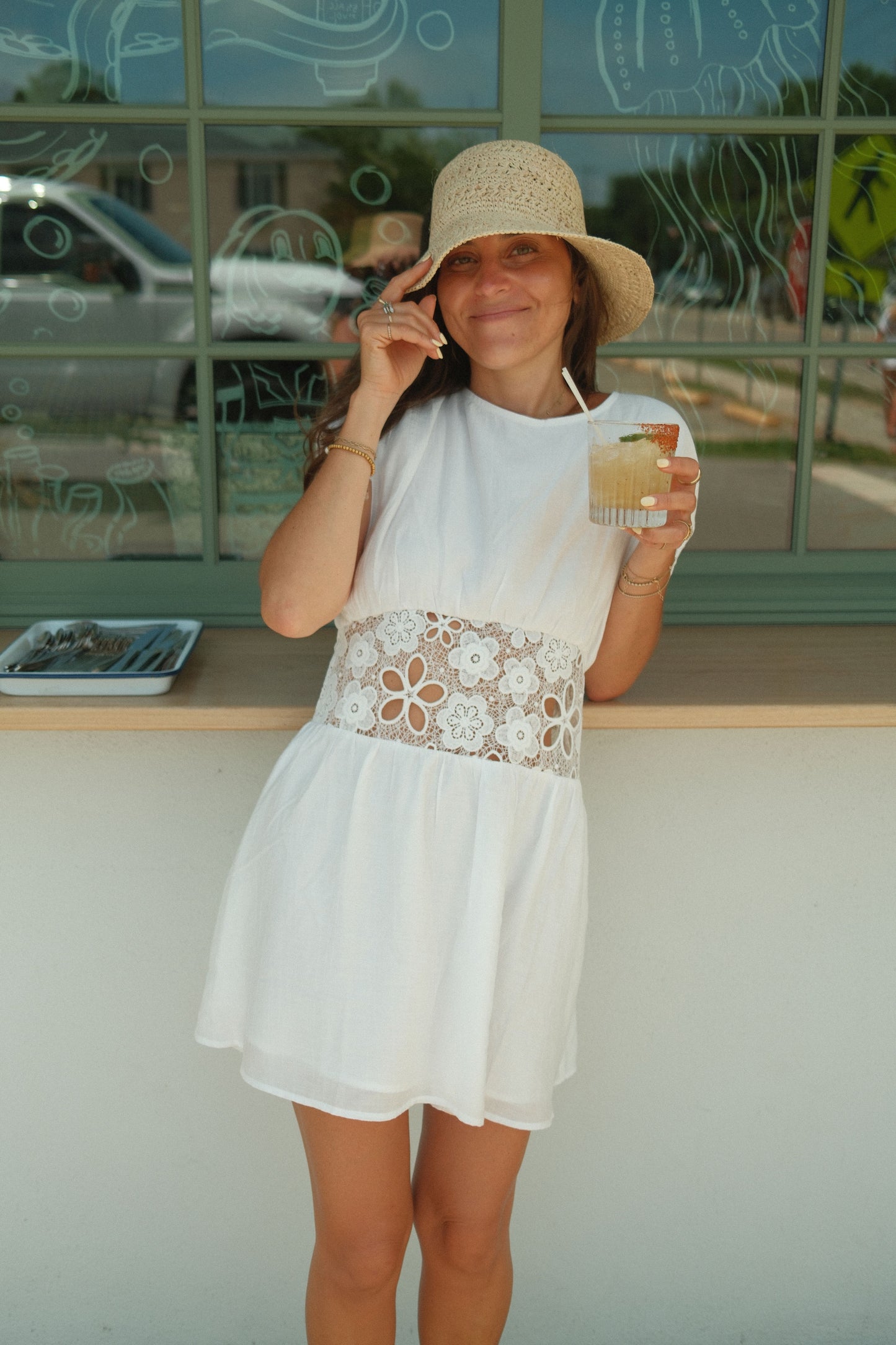 Sigrid Raffia Bucket in Natural