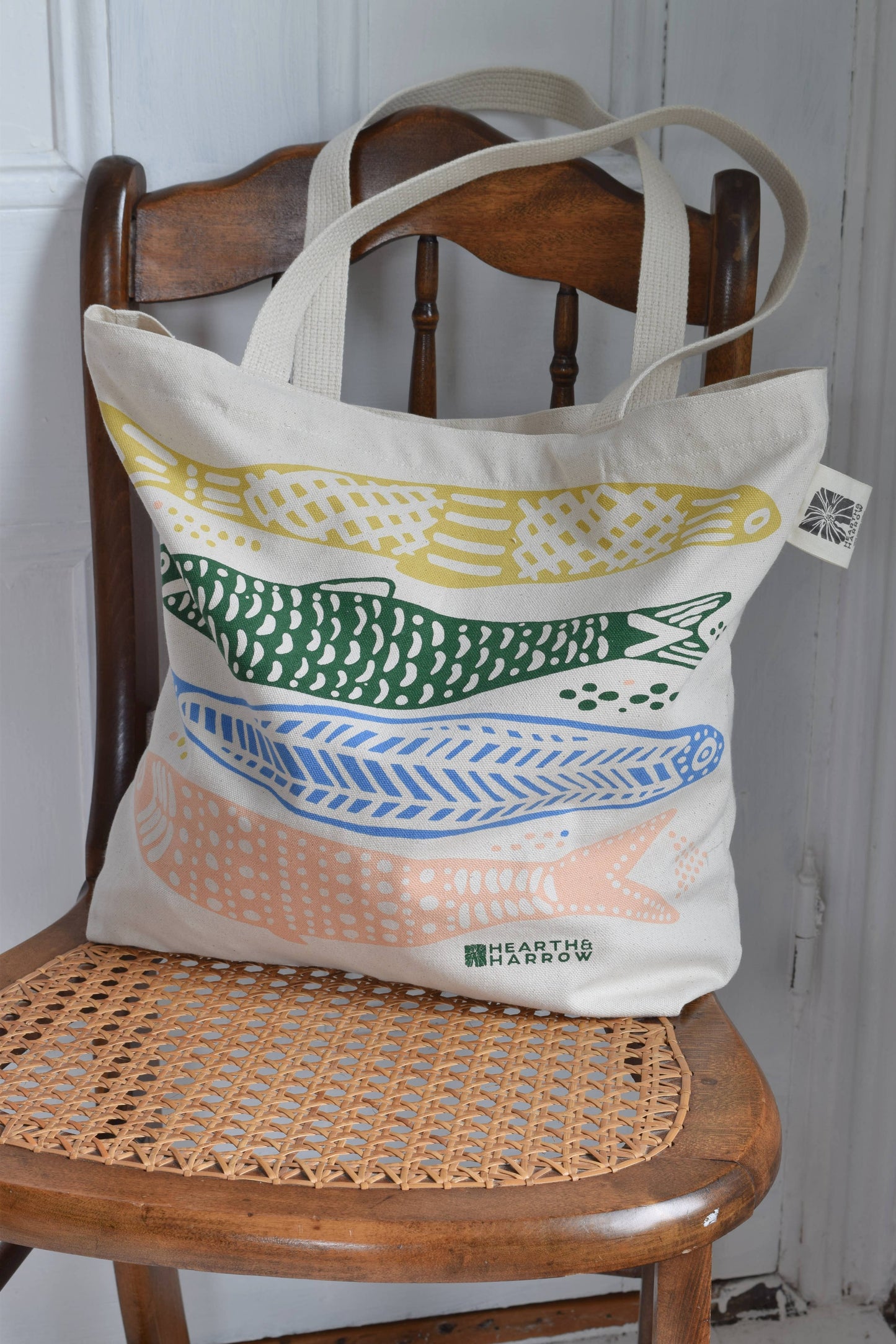 Sardine Tote Bag - 100% Cotton - Market and Beach Bag