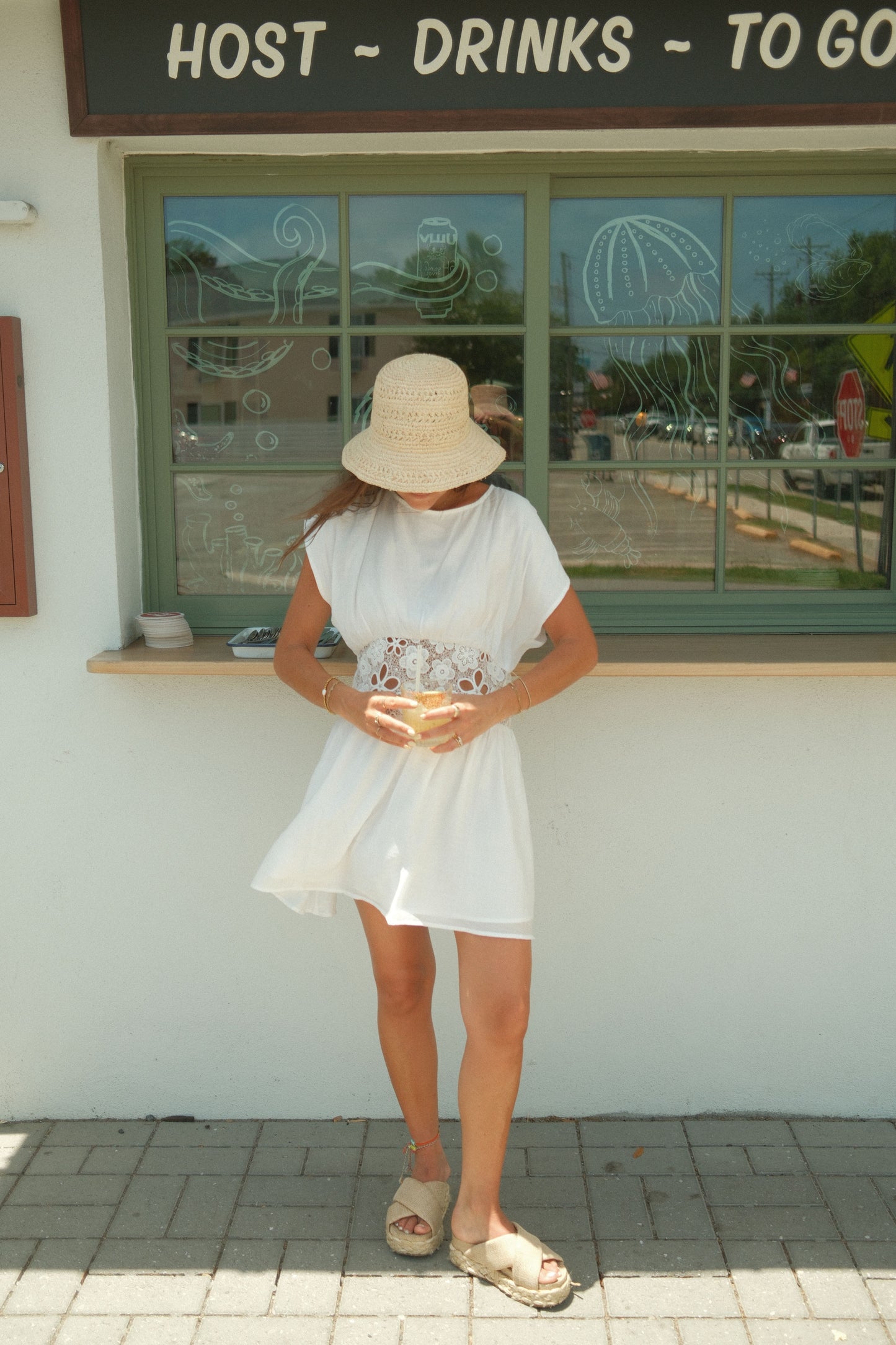 Sigrid Raffia Bucket in Natural