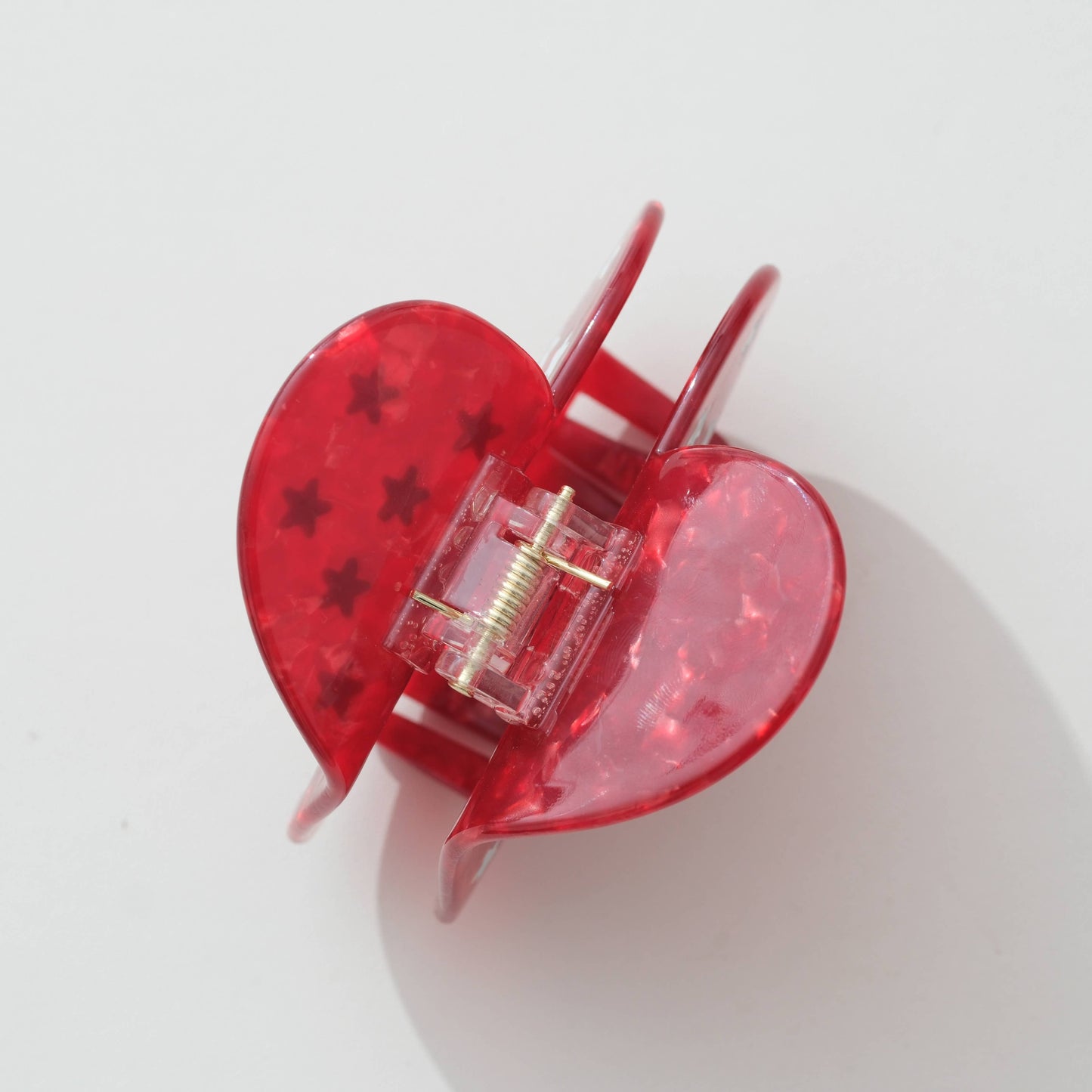 USA Hearts with Stars Claw Clip - Large : Assorted