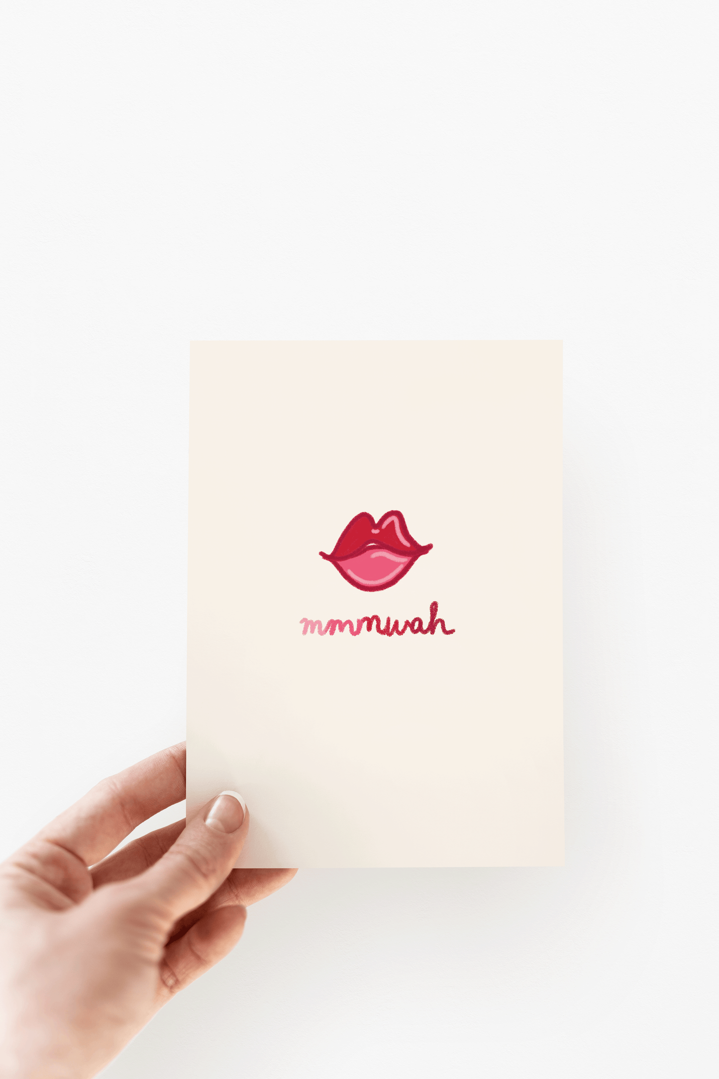 Mmmwah Lips Kiss Love Romance Greeting Card
