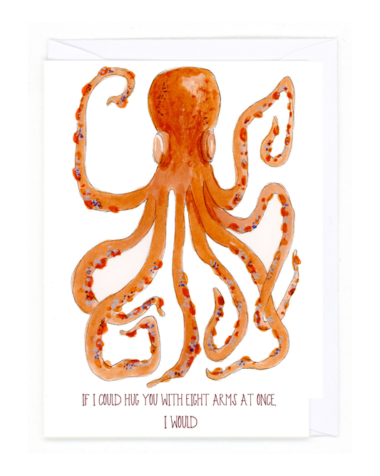 Eight Arm Hug Greeting Card