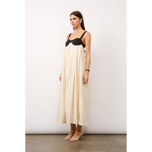 Amelia Box Pleat Maxi Dress