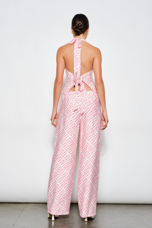 Iliana Fish Print Halter Top