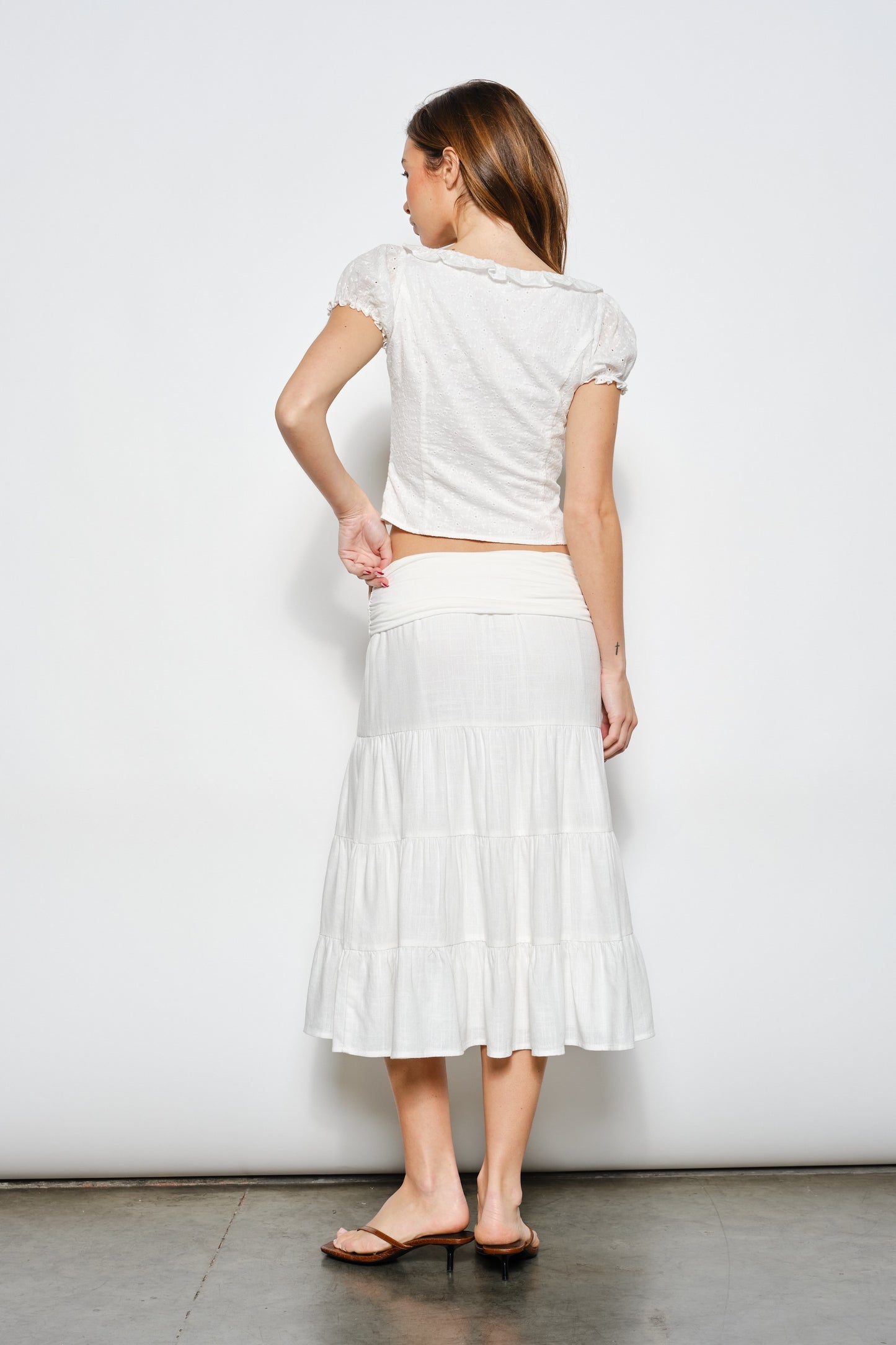 Rogan Fold Over Midi Skirt