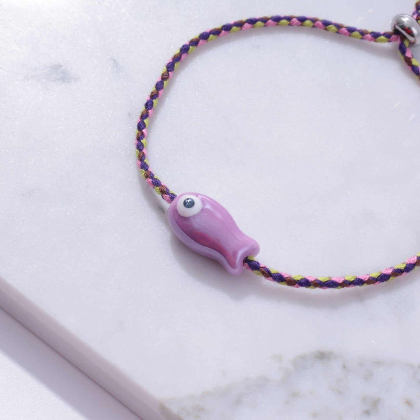 Sailor String Good Luck Fish Bracelet Trending : Lime Fish/Old Town String