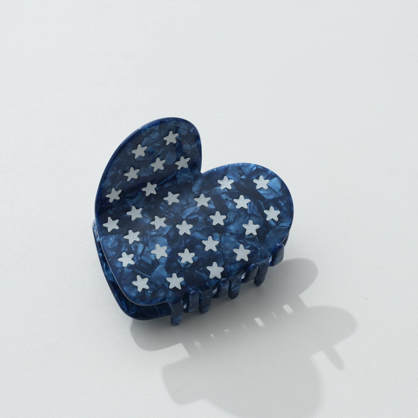 USA Hearts with Stars Claw Clip - Large : Assorted
