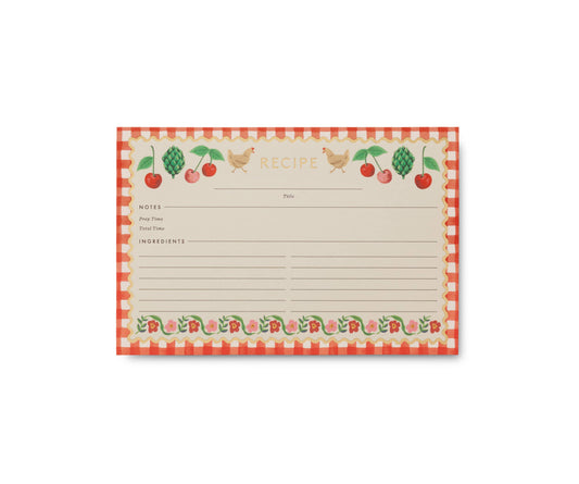 Pack of 12 Cherry Farm Recipe Cards