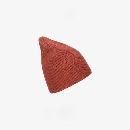 Slouchy Knit Beanie Hat: Burgundy