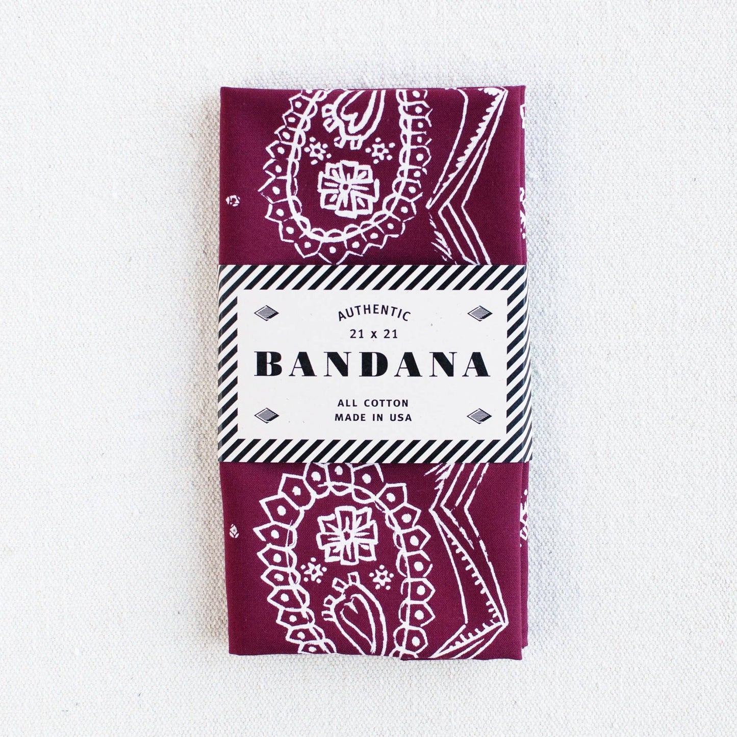 Wine Sketchy Paisley Bandana