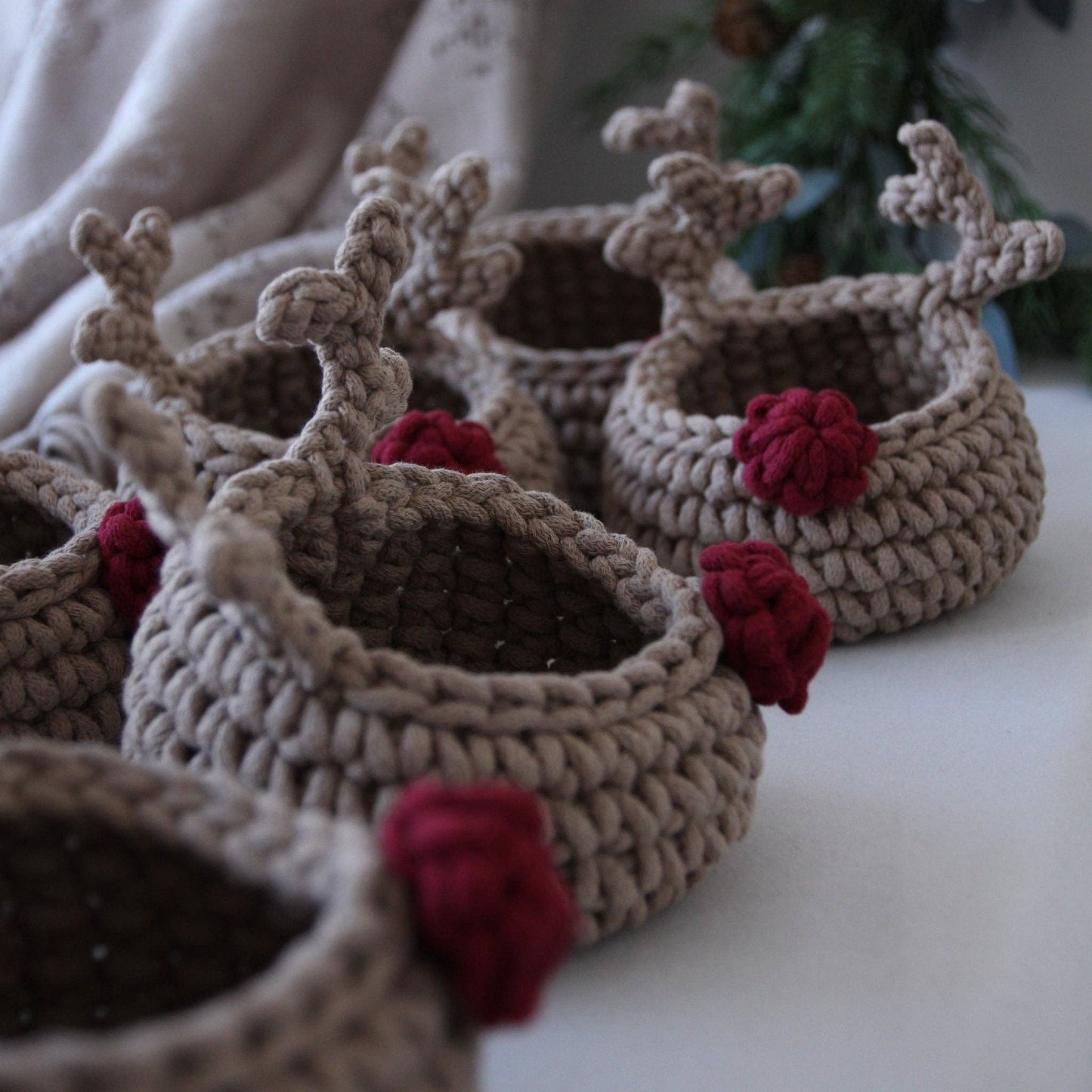 Hand crochet basket | DASHER | Christmas decor & gifts