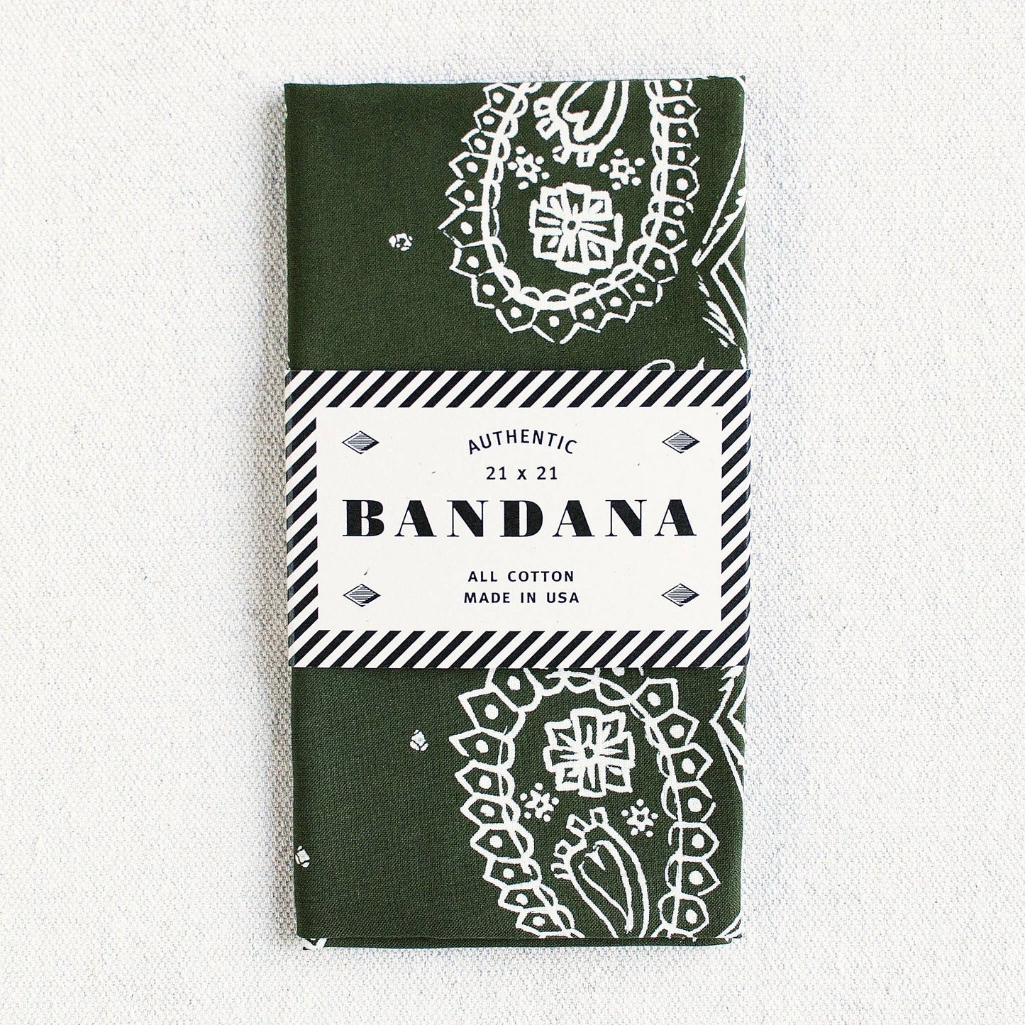 Olive Sketched Paisley Bandana