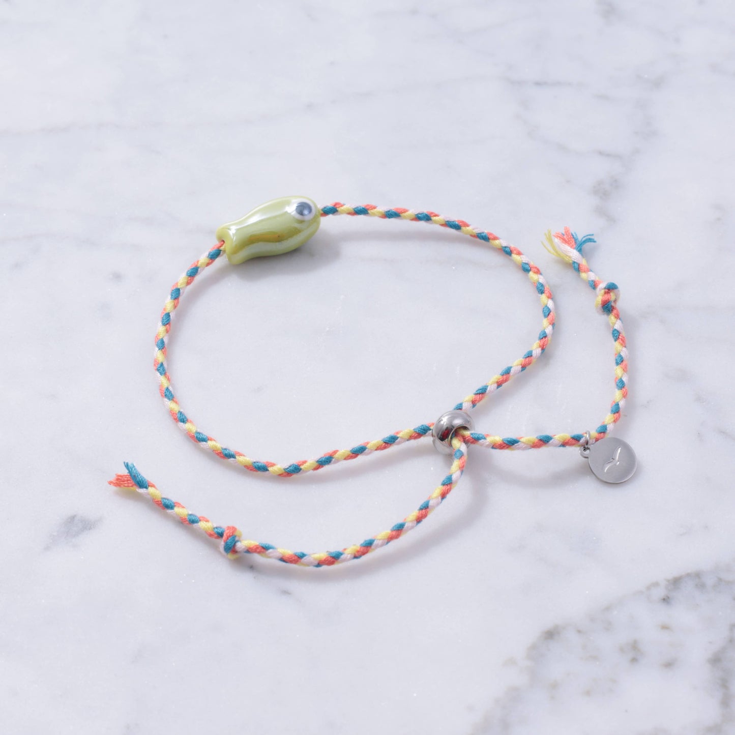 Sailor String Good Luck Fish Bracelet Trending : Lime Fish/Old Town String