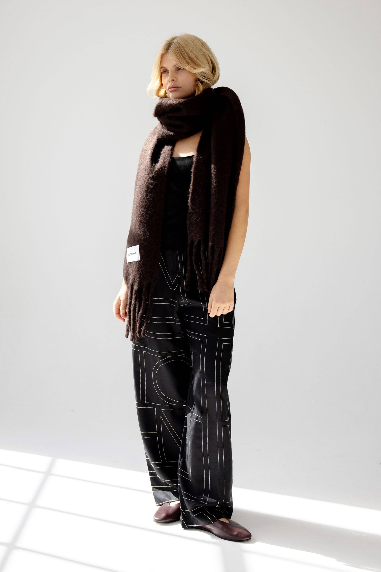 The Reykjavik Scarf - 100% Recycled - Ground Coffee -