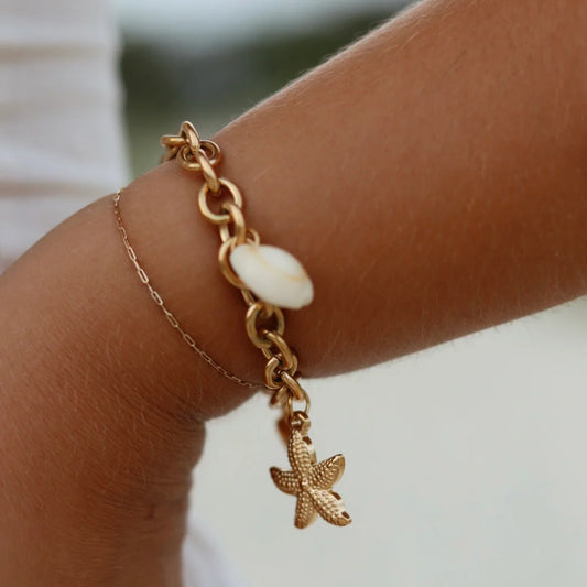 Elsa Shell Starfish Charm Bracelet