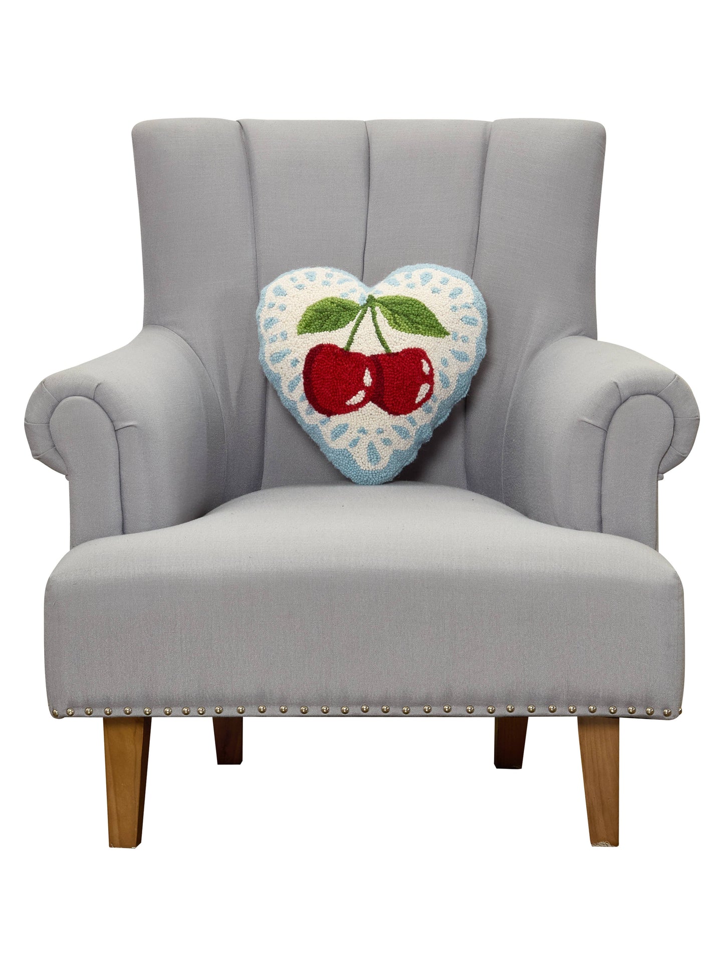 Cherry Heart Hook Pillow