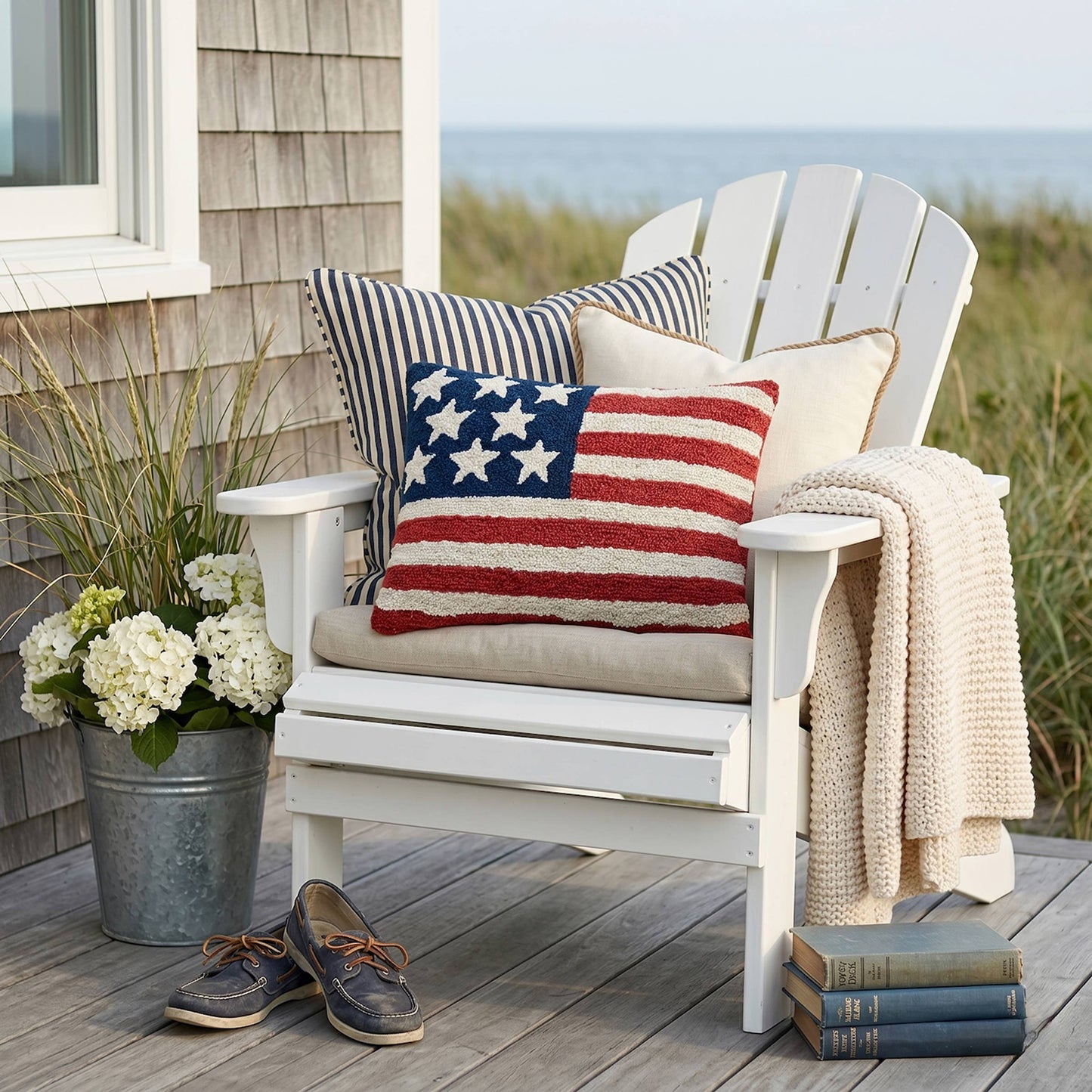 USA Flag Hook Pillow