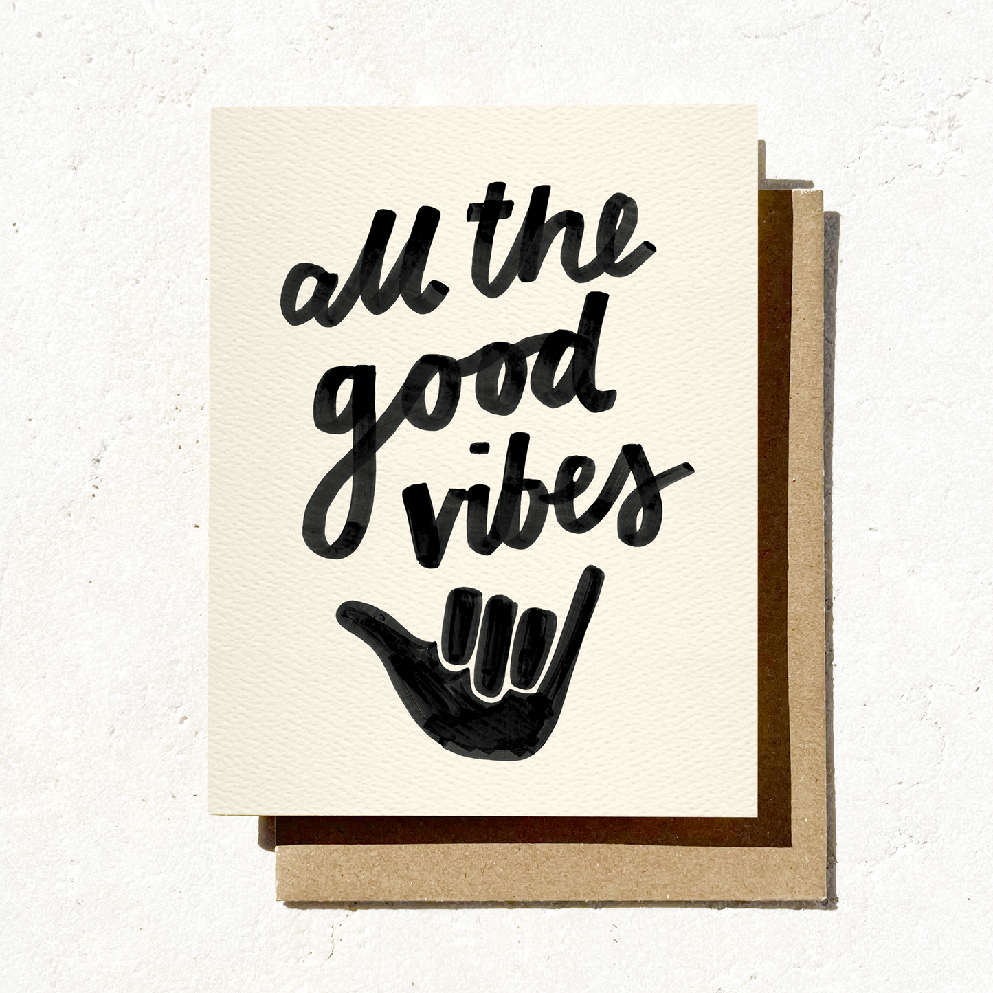 All The Good Vibes Card | Shaka Card | Surf Aesthetic