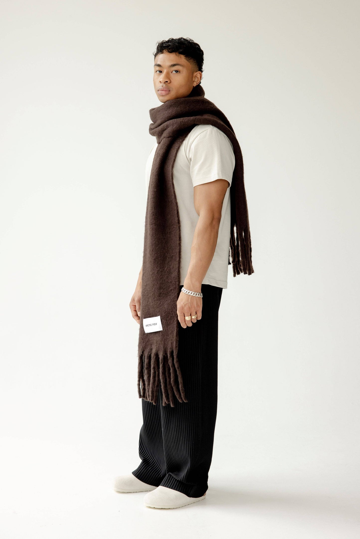 The Reykjavik Scarf - 100% Recycled - Ground Coffee -