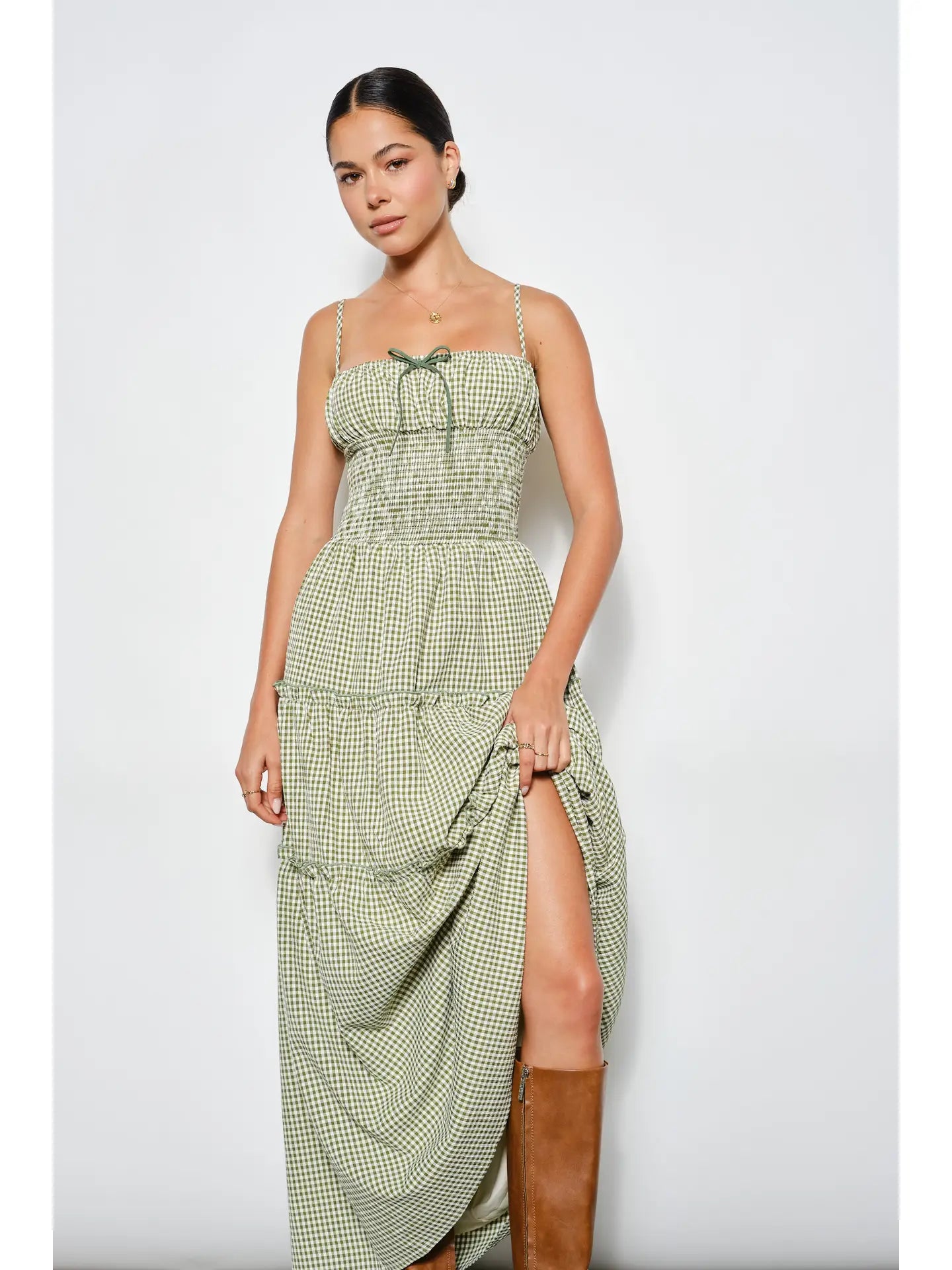 Abigail Smocked Waist Maxi Dress