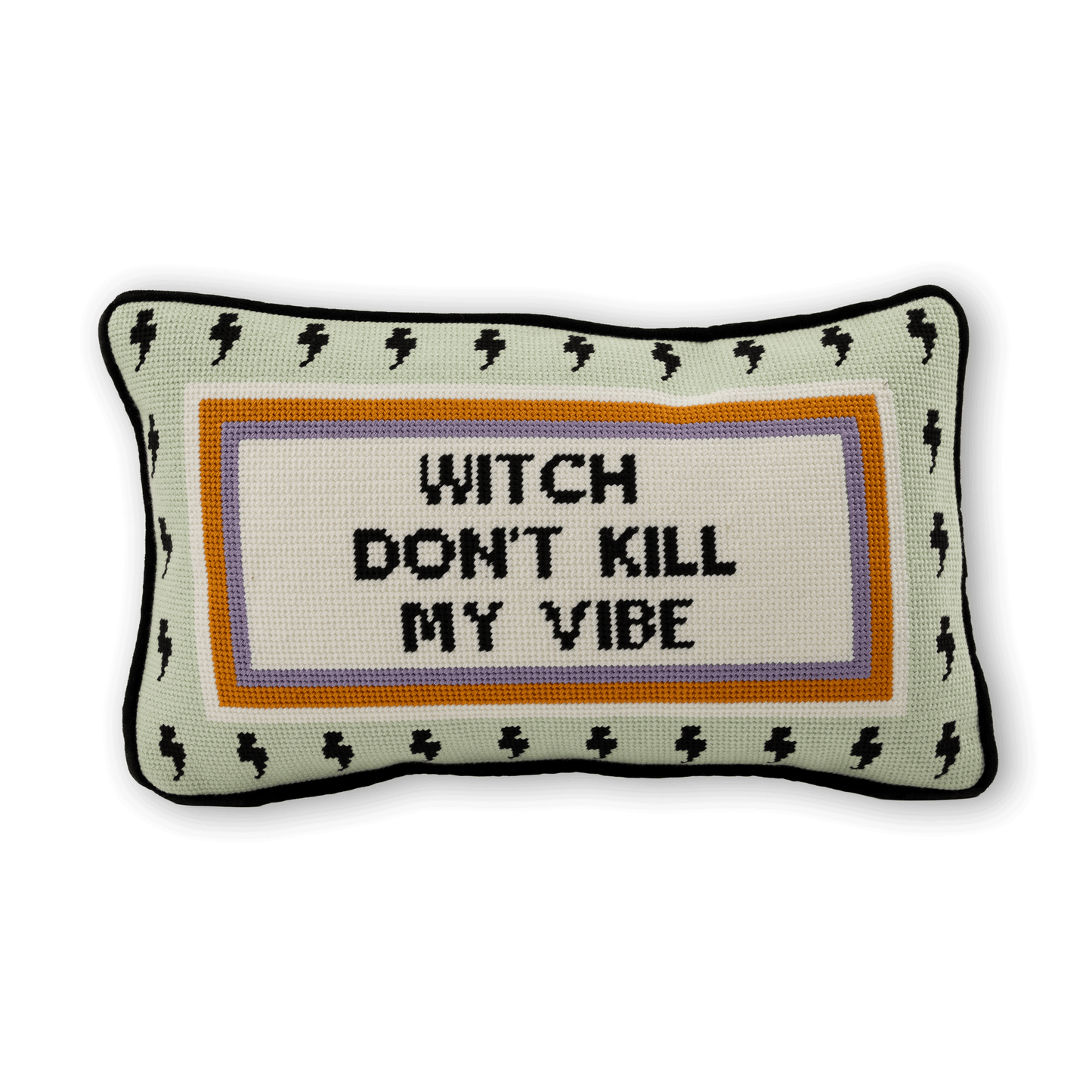 Witch Don't Kill My Vibe Needlepoint Pillow