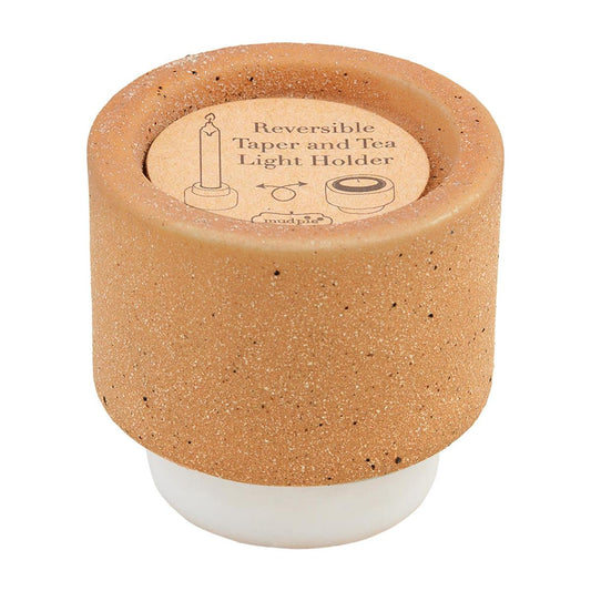 Terracotta Reversible Tea Light/Taper Holder