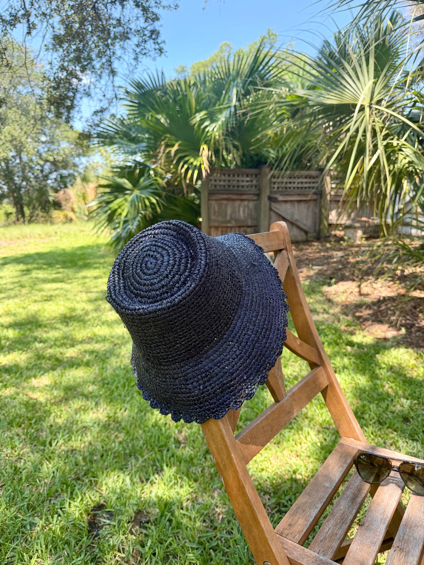 Lacey Raffia Bucket in Natural