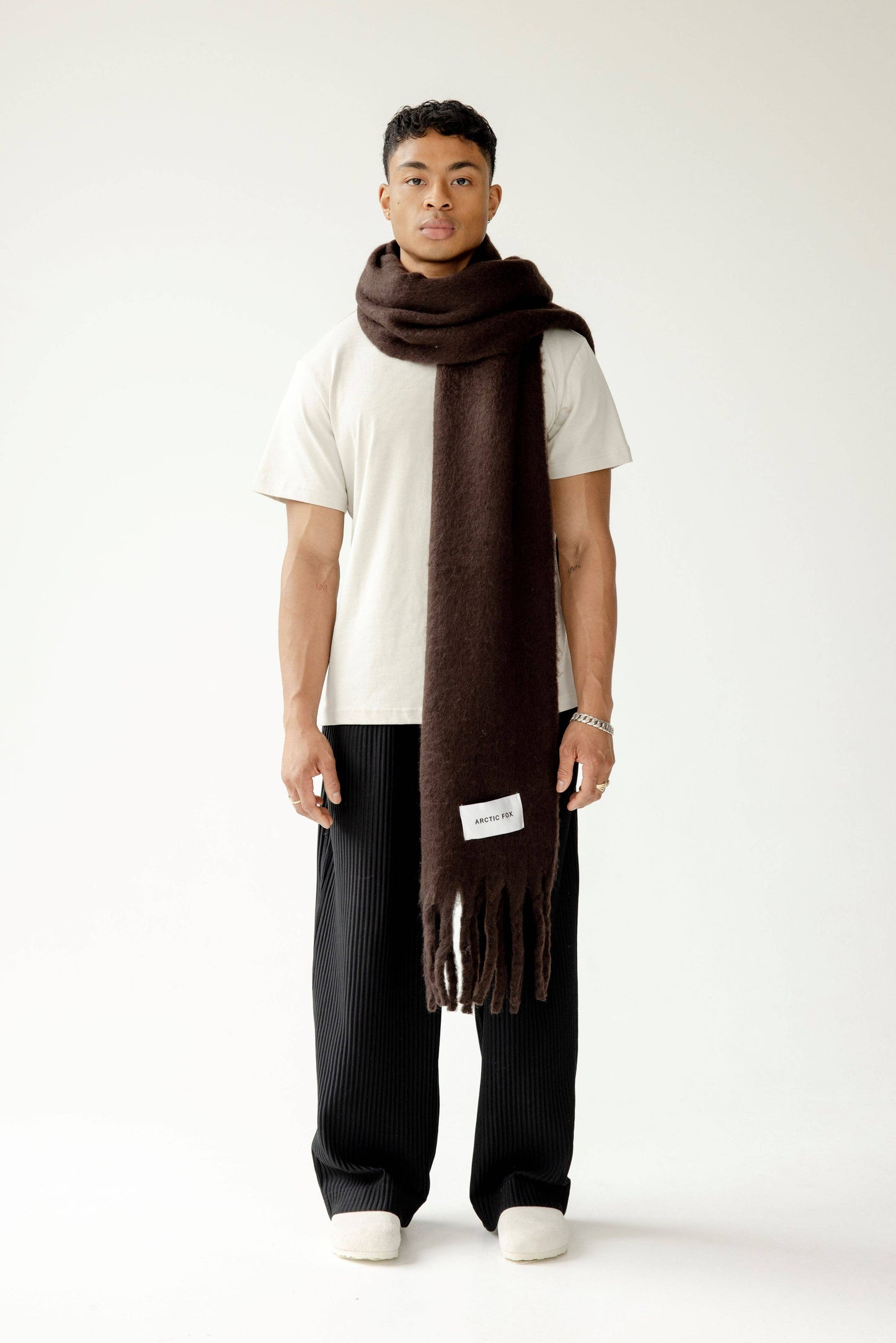 The Reykjavik Scarf - 100% Recycled - Ground Coffee -