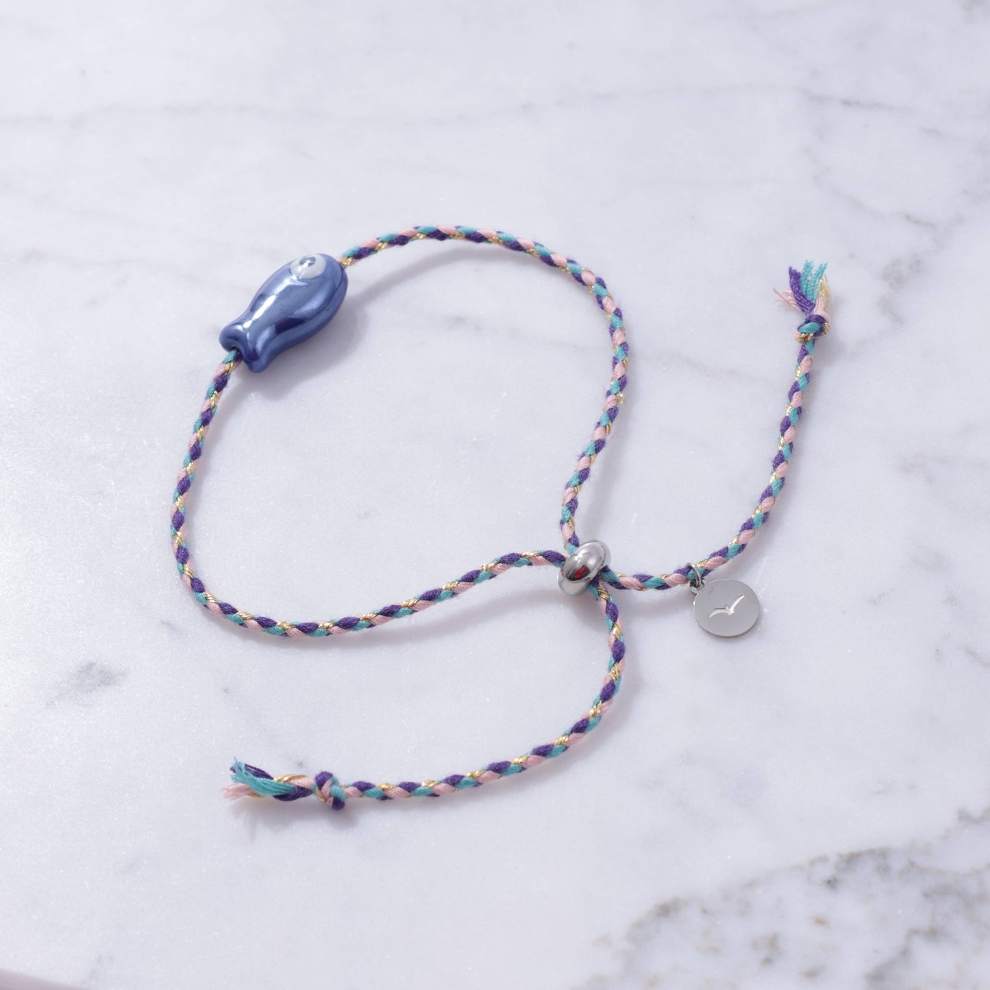 Sailor String Good Luck Fish Bracelet Trending : Lime Fish/Old Town String
