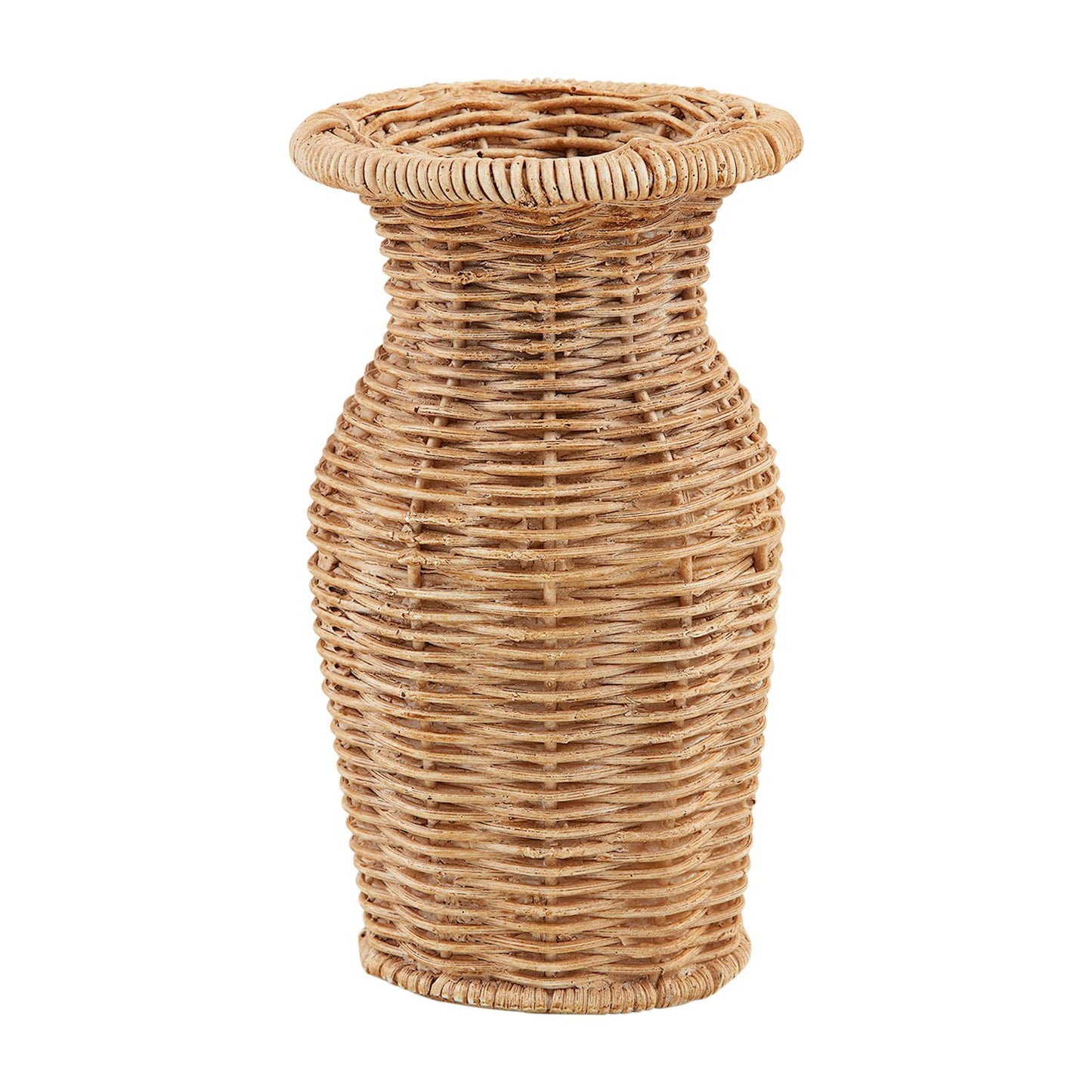 Skinny Resin Basket Weave Vase