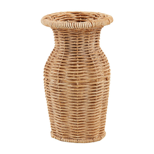 Skinny Resin Basket Weave Vase