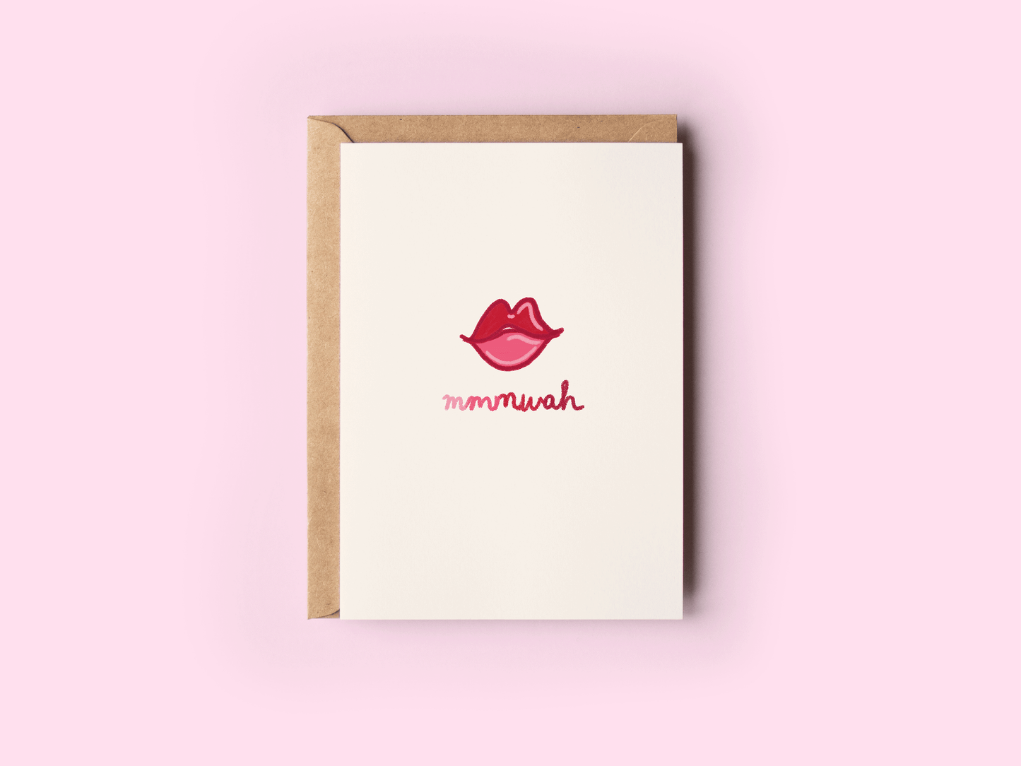 Mmmwah Lips Kiss Love Romance Greeting Card