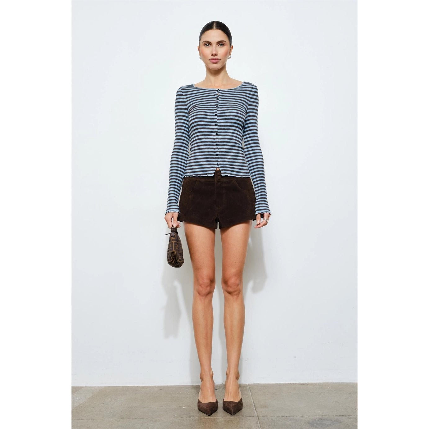 Dree Striped Long Sleeve Jersey Knit Top