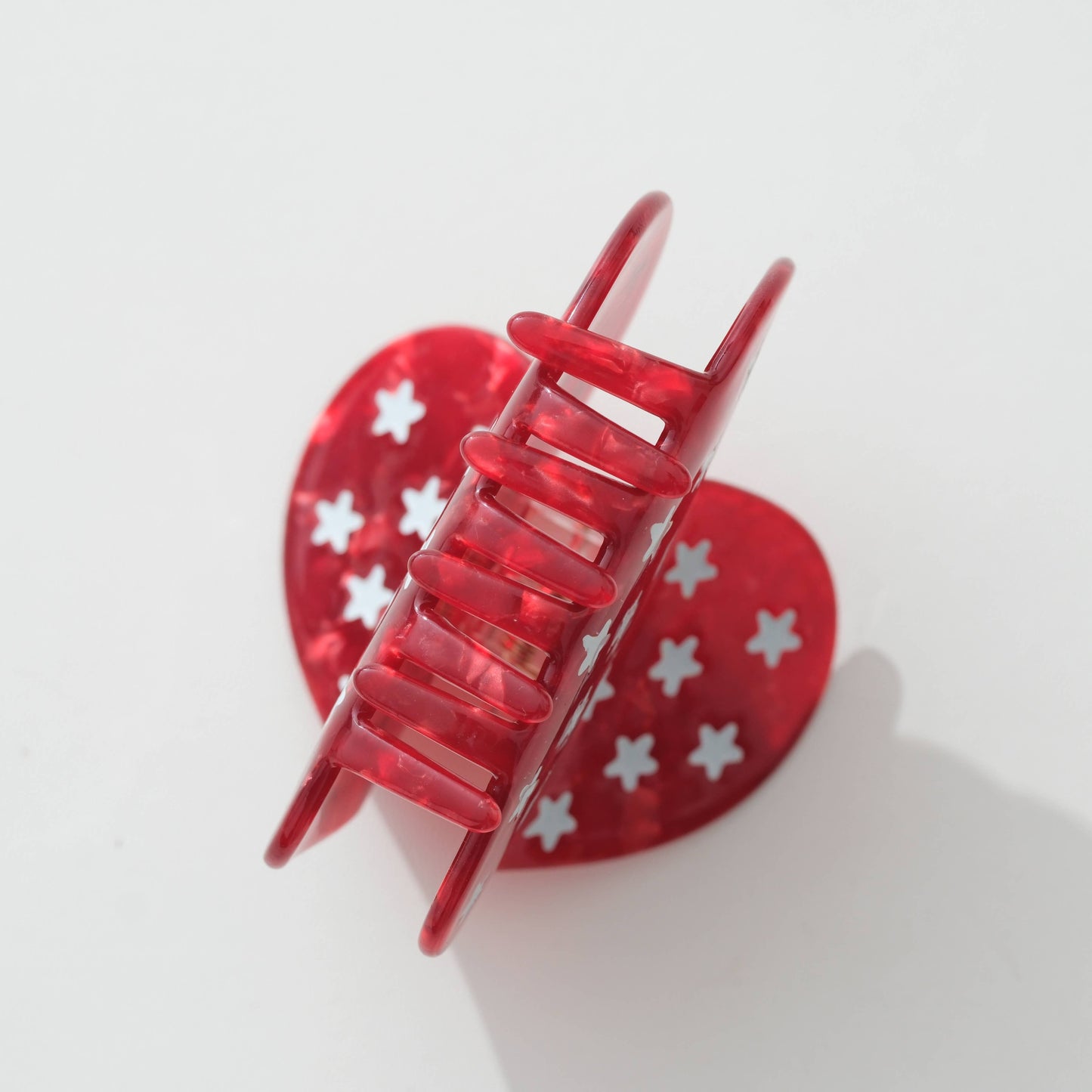 USA Hearts with Stars Claw Clip - Large : Assorted