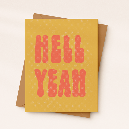 Hell Yeah Card | Funny Congrats Card | Fall Card