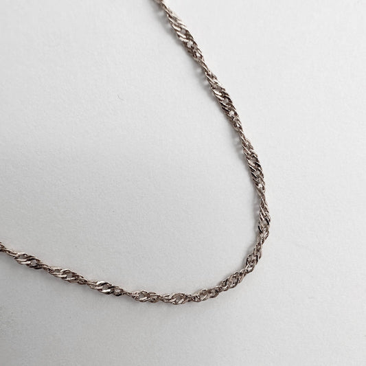 Singapore Twist Necklace- Silver Necklace