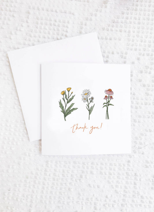 Wildflower Thank You Card