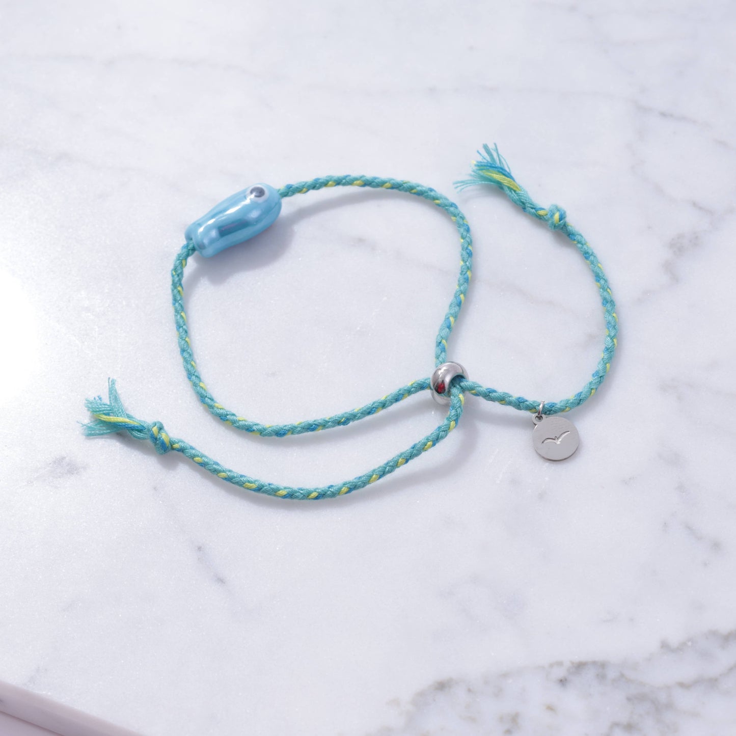 Sailor String Good Luck Fish Bracelet Trending : Lime Fish/Old Town String