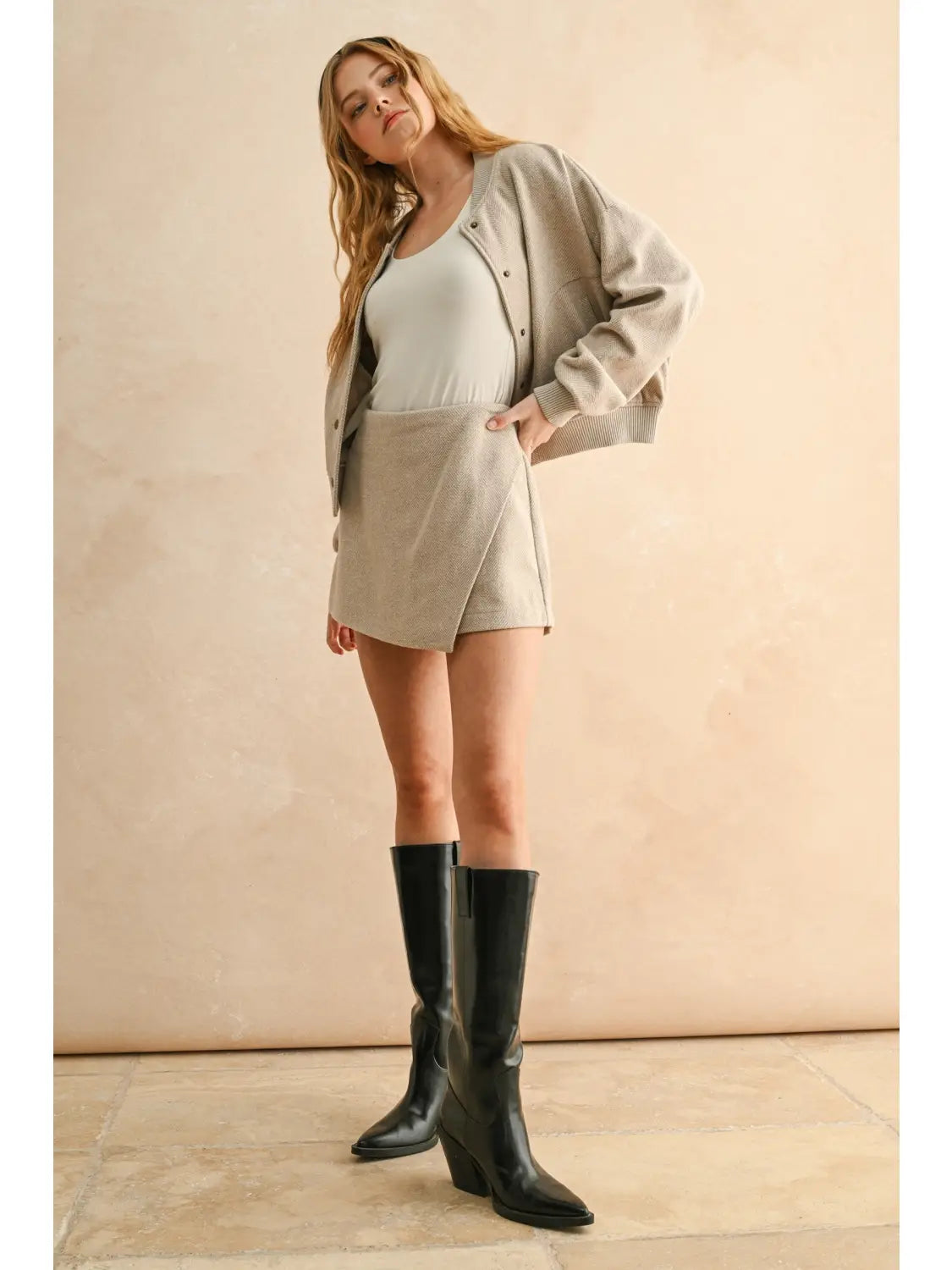 The Herringbone Skort