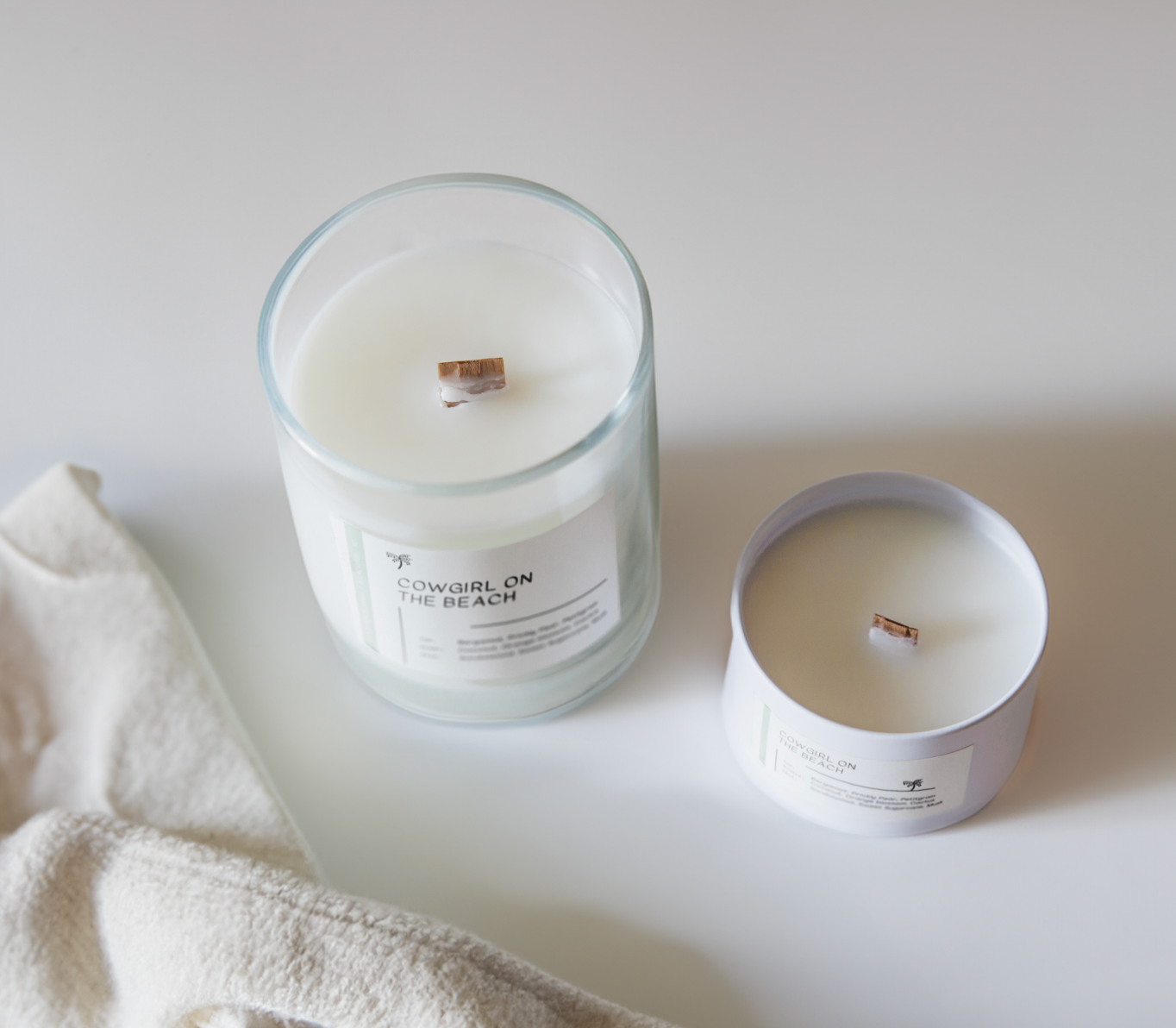 Sea Salt & Santal Mini | 4oz Luxury Coastal Wood Wick Candle