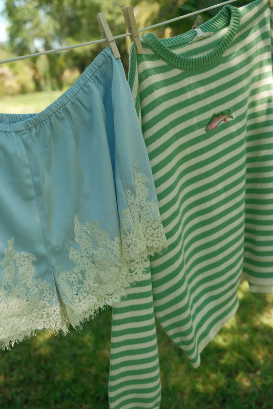 The Sara Shorts | Satin Lace Shorts