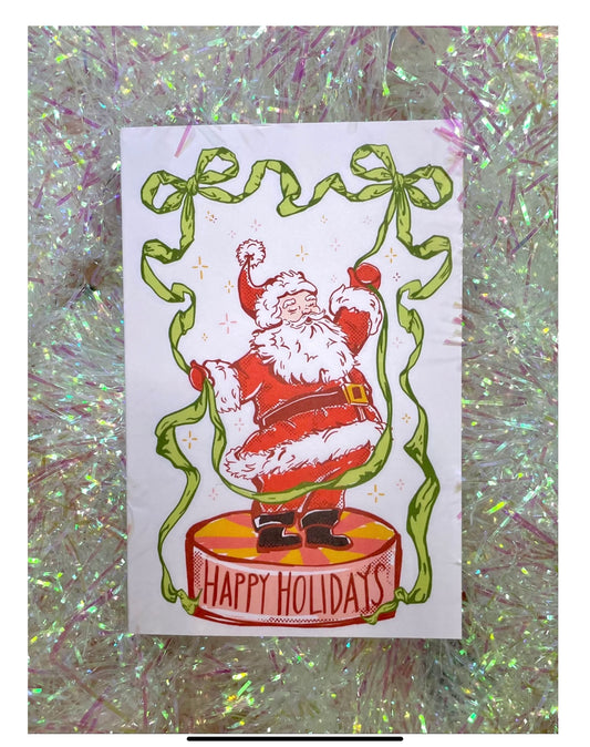 Happy Holidays Santa card