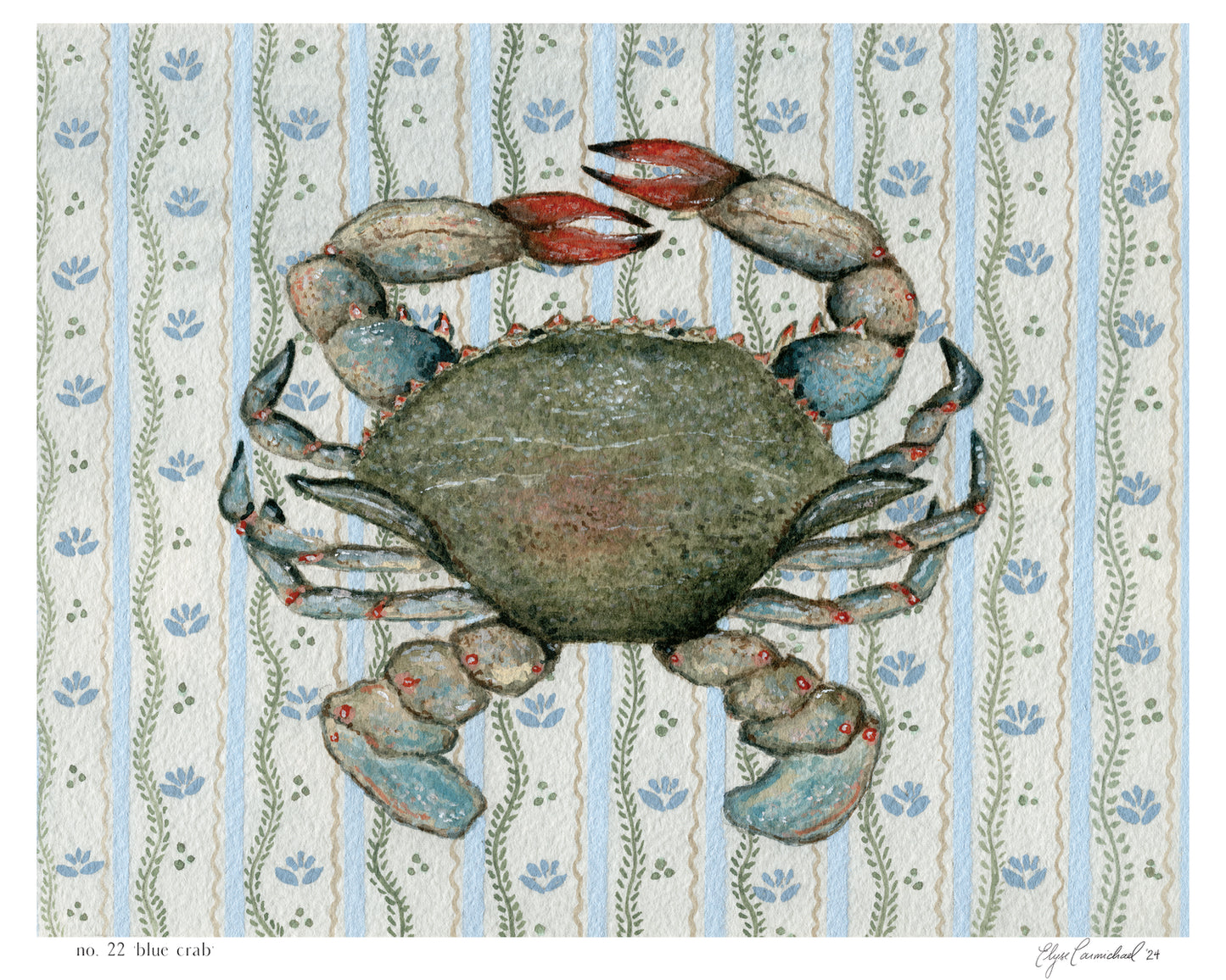 no. 22 Blue Crab Print