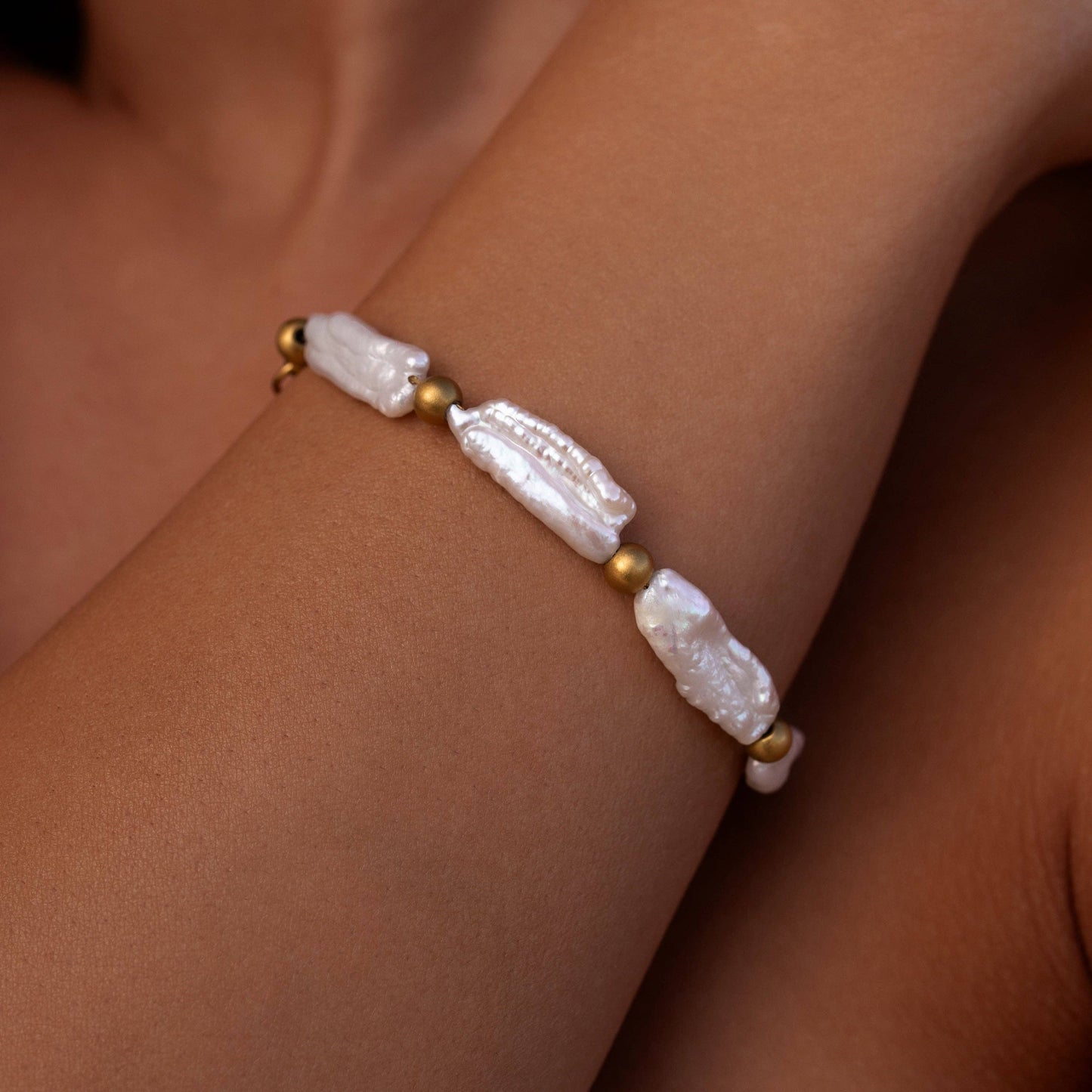 Oasis Bracelet: Gold / Pearl