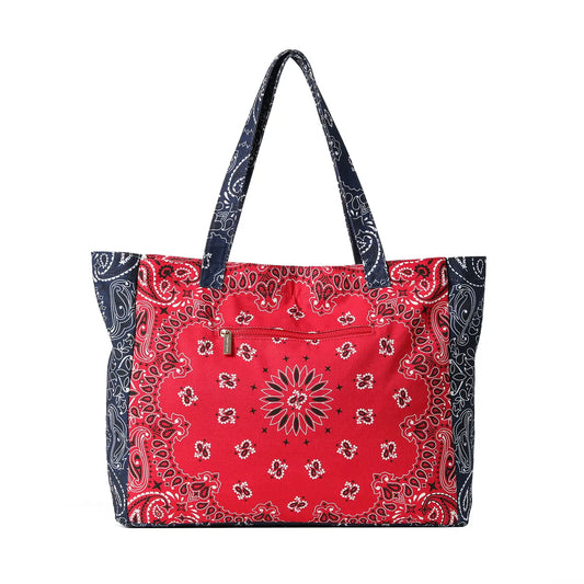 Bandana Print Canvas Tote
