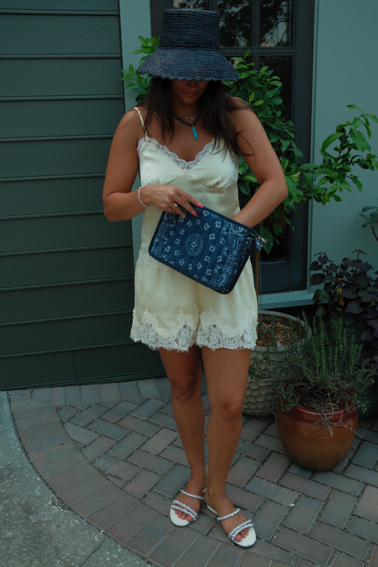 The Sara Shorts | Satin Lace Shorts