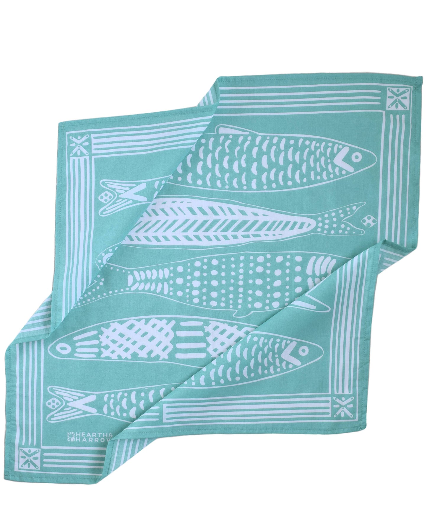 Sardine Bandana - 100% Cotton - Nautical Print - Hanky Ascot