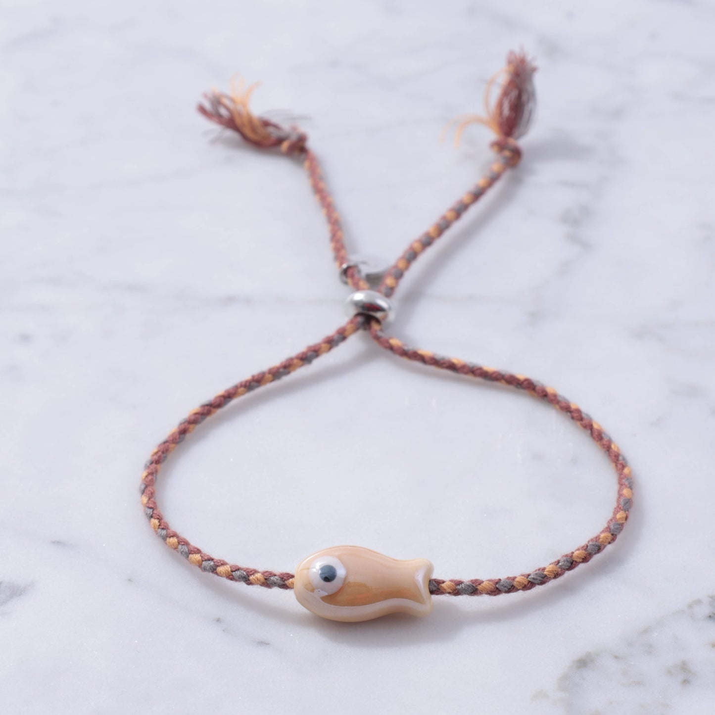 Sailor String Good Luck Fish Bracelet Trending : Lime Fish/Old Town String